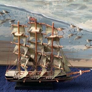 Vintage 1869 Cutty Sark Model Ship Nautical Man Cave Sailor Fisherman 18” X 1”5”